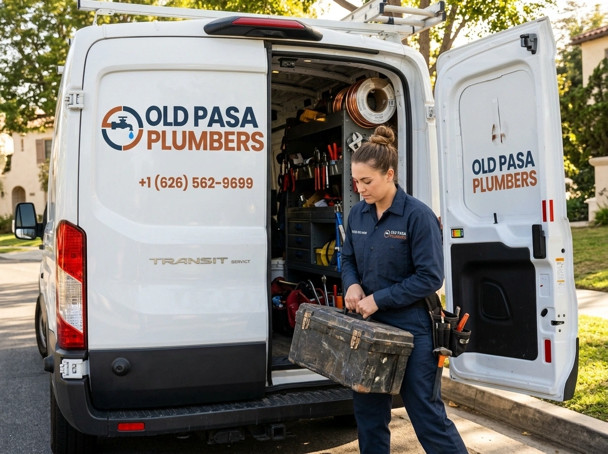 Fully Equipped Plumbing Service Van Old Pasa Plumbers Pasadena CA 24 Hour Emergency Response