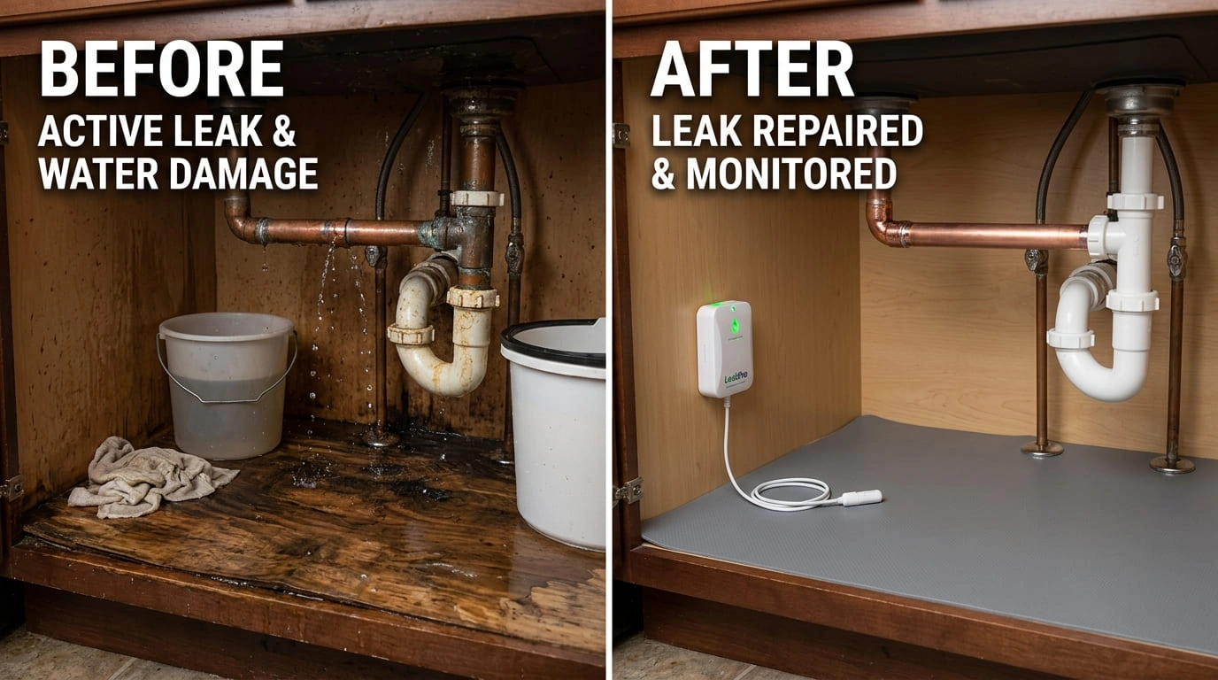 Water Leak Repair Before and After Old Pasa Plumbers Pasadena CA Condo HOA Building Plumbing